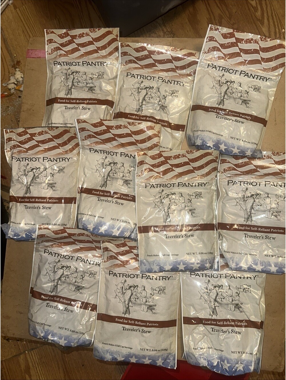 Lot Of 10 Patriot Pantry Travelers Stew 40 Servings 4 Servings Each Priority
